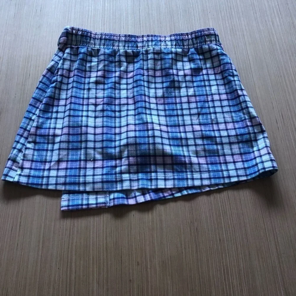 Justice Plaid Purple & Blue Skort Skirt
